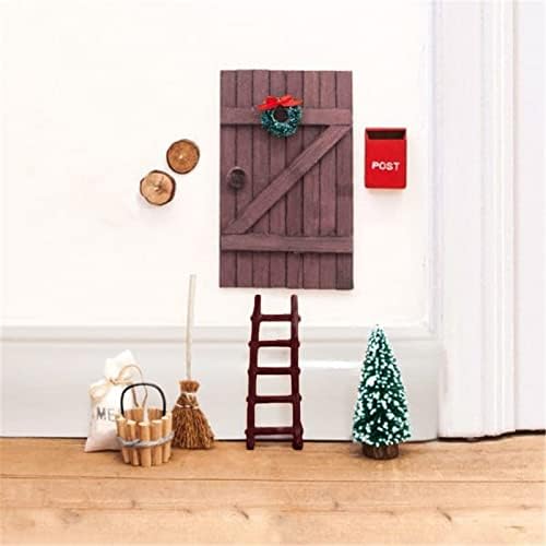 Felts Wallид Божиќ за деца Божиќно дрво со украси подароци DIY врата дома декорални сијалици Божиќни украси