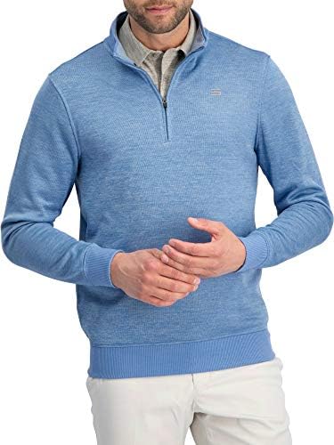 Суви вклопувани џемпери за пулвер за мажи - четвртина поштенска јакна за голф - прилагодена фит