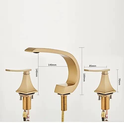 Зингкорд современи широко распространети уметнички 2 рачки суета златна боја лебед вратот плука бања мијалник за мијалник за мијалник