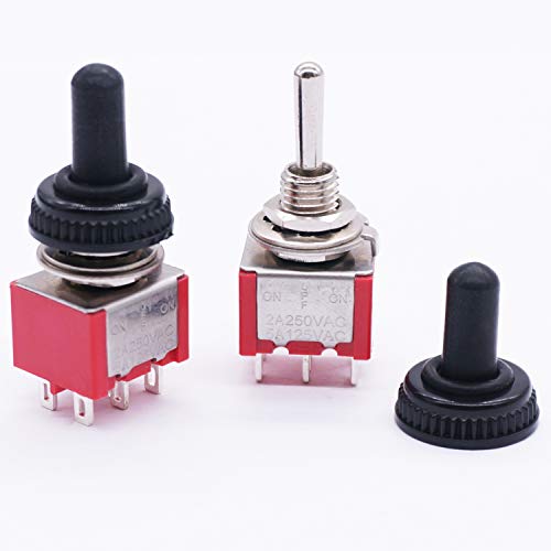 Twidec/10pcs Mini Toggle Switch DPDT 3 Позиција 6 пинови Вклучено/OFF/ON и 3PCS прекинувач за вклучување DPDT 3 Позиција 6 пинови Вклучено/Исклучено/Вклучено