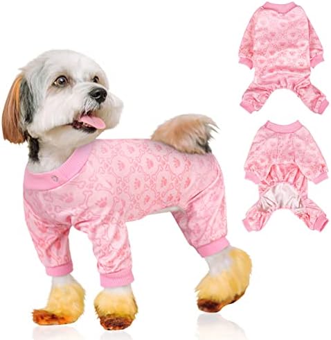 Коесон пижами со меки кучиња, дише кучиња, симпатични кученца скокови за покривка за пролевање на косата, лесна кучиња PJS кошула топла миленичиња џеми облеки за куч?