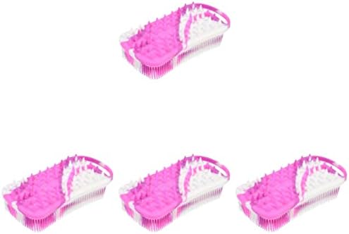 4pcs Скалп шампон четки за кратки влажни додатоци за бања суво возрасни ексфолијација за миење ексфолијатор жени силиконски чистач