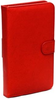 Navitech 10 Црвена кожа микро USB тастатура/покривка, вклучувајќи вградено во пенкало за Stand & Stylus за RCA Pro10