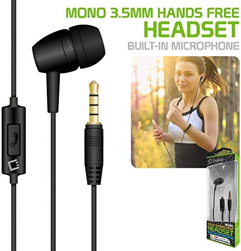 Pro Mono Earbud без раце компатибилен со Samsung Galaxy Ace Style со вграден микрофон и јасен чист безбеден аудио!