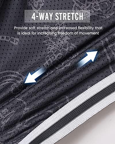 Maamgic mens кошаркарски шорцеви 5 Inseam Gym Mesh Shish For Graphic Basketball Shorts Атлетски трчање