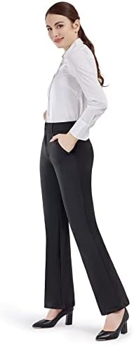 Панталони за фустани од баман 30 /32/34 за жени подигање за истегнување на панталони за појас-јамка за подигање јога панталони со џебови