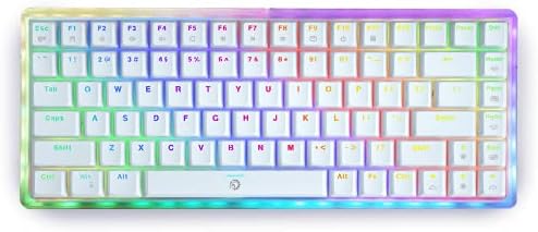 Древо Грамр Целосна Rgb Жична 84-Клучна Механичка Тастатура За Игри Со Прекинувач Дизајн Со Топла Замена, RGB СО Цело Тело, TKL 75%