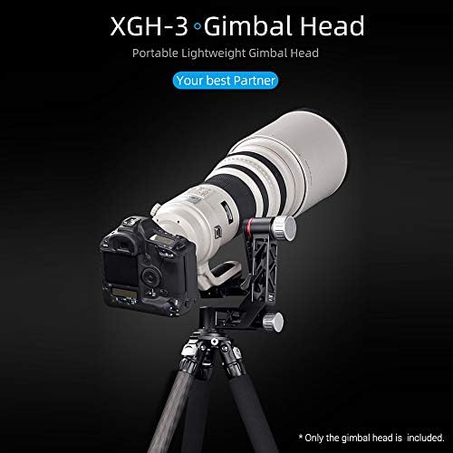 XIXIAN XGH - 3 Панорамски Gimbal Tr Главата Алуминиумска Легура Материјал СО QR Плоча 1/4 инчен &засилувач; 3/8 Инчен Завртка Интерфејс