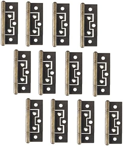 АНТРАДЕР НЕ-Мортиза врата шарки 12 парчиња порта на вратата на вратата на вратата на вратата на вратата за домашни мебел хардвер со завртки