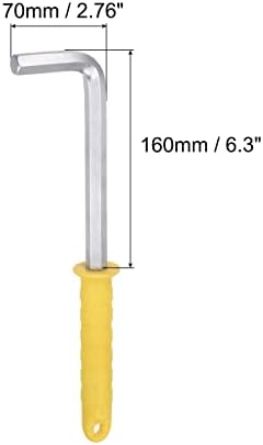 Uxcell 14mm Hex Kex Kex клуч, алатка за поправка на долга рака на L долга рака CR-V со пластична рачка