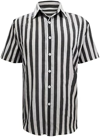 Менс обична кошула за голф 2022, лето V вратот на блузи, копче за маичка со кратки кошула со кратки ракави тенки цветни хаваи кошула