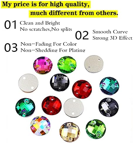 Донгжу тркалезна форма шијте на кристали, мешајте скапоцени камења во боја шијте на rhinestones рамни грбни ригистони за занаети