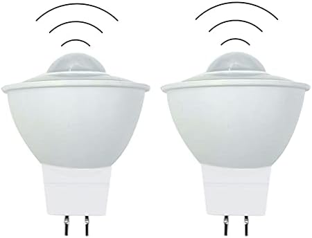 LIDESENMO 2-Пакет 12V AC Dc Pir Сензор За Движење LED Сијалица За Осветлување На Светлината MR16 4W Таван Надолу Сијалица Осветлување На Човечки