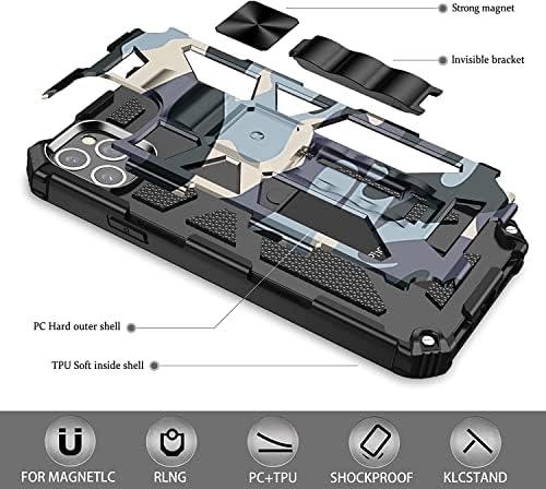 Cysue Случај за iPhone 13/13 Mini/13 Pro/13 Pro Max, Kickstand Целосна Телесна Тешка Заштитна Обвивка Отпорна На Удари Подобрен Држач За