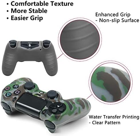 PS4 Контролер Опфаќа - Силиконски Кожата За DualShock 4-Вода Печатени Заштитник Случај Во Собата ЗА PS4, PS4 Тенок, PS4 Про - 2