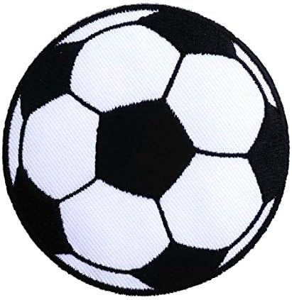 Фудбалска топка извезено железо на лепенка Апликација Фудбал спорт Jeanан Кап униформа лого