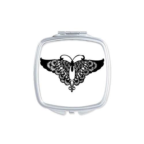 Пеперутка со крило на крило на огледало Преносен компактен џеб шминка двострано стакло