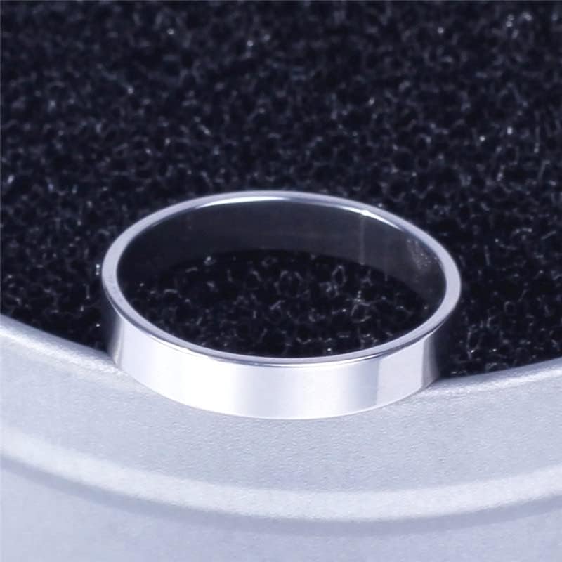 Колезо 316L 4мм ringsвони мал бенд прстен за мажи и жена модна сребрена опашка прстен-80260