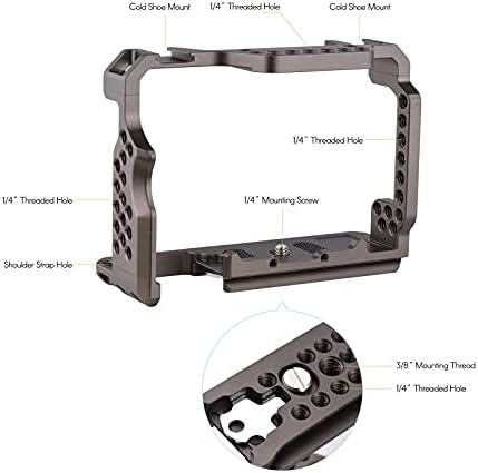 Teerwere Camera Cage Cage Top Hander Film Film Film Film Making Kit Aluminum Alloy Camera Cagage Cage Video Rig Замена