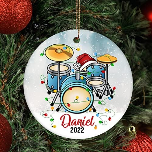 Орнамент за тапанар за тапанар на шарен, тапанар, тапанар, lубител на тапанари, весела Божиќна декорација NDPD 1