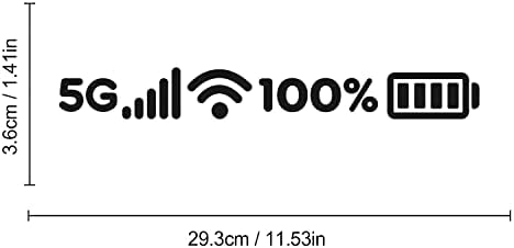 Нуирој 5г Сигнал WiFi Целосна Батерија Знак Смешни Налепници За Автомобили, Налепници За Автомобилски Прозорци Стајлинг Налепници За Возила Уникатни
