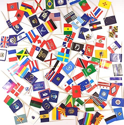 ЈБЦД Бразил Чепкалка За Заби Знаме Бразилски Мини Мали Кекси Топер Знамиња