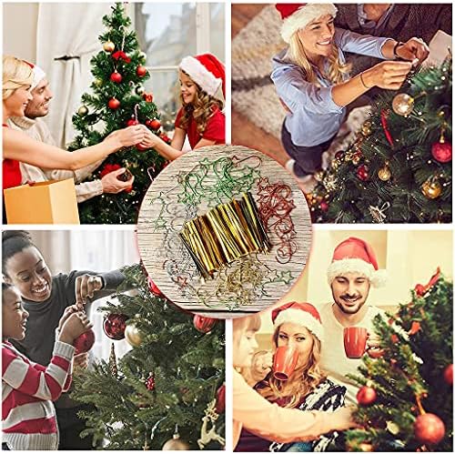 Божиќни украси, 20 парчиња Божиќни куки метални венци starвезда што висат приврзок дрво кука домашна канцеларија кујна украси украси украси