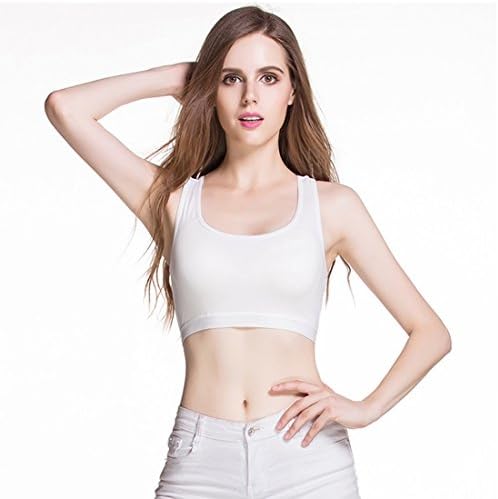 Mini Camisole Bra Pedded Wireless Bra, спортски резервоар Вграден полица непречен Ками, широк опсег за бендови за жени девојки