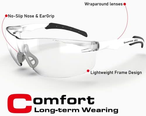 Безбедносни очила ANSI Z87.1, Безбедносни очила, анти-мастило УВ влијаат отпорни на заштита на очите на работа, спорт, стрелање,