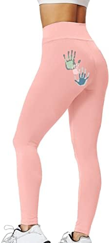 Работни панталони за жени во Етија, панталони, женски печатени колкови со високо цврсто фитинг спортски колк фитнес праска панталони половината јога јога