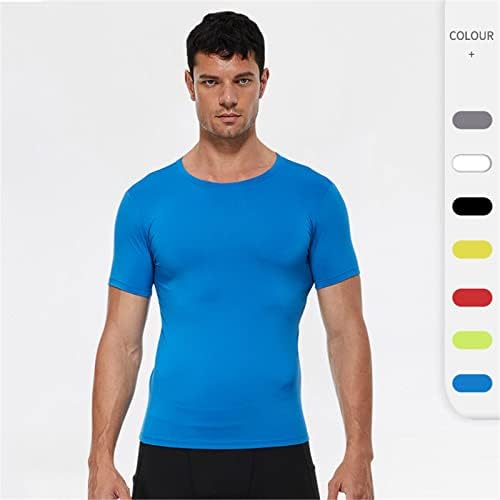 2023 Нова активна кошула затегната брза суво тенок вклопување облечена во спортска маица за трчање салата мажи екстра мала долга