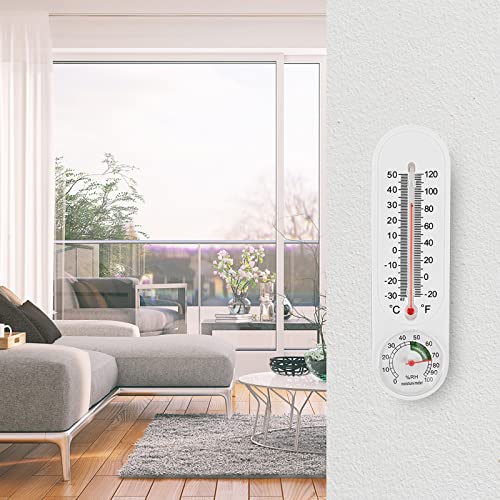 Мерач на влажност на wallиден термометар: 8pack Внатрешен термометар на отворено, мерач на мерач на температура на влажност со Фаренхајт/Целзиусови, термометри на мера?
