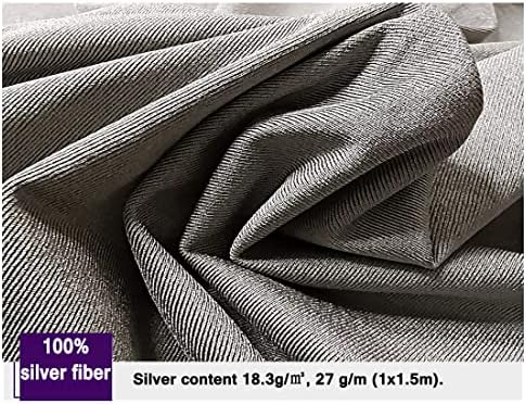 Накан блок истегнат чисто сребро влакна Фарадејска ткаенина Проводната материјал ЕМФ заштитна ткаенина за анти -зрачење Анти статичко