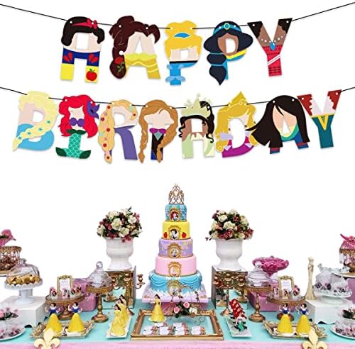 Дизни Принцеза Роденден Банер, роденден декорација За Девојка
