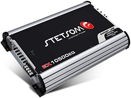 STETSOM EX 10500 EQ 1 OHM MONO AUDIO AUDIO AUDIO засилувач, 10500.1 10,5K Watts RMS, 1Ω стабилен со целосен опсег HD квалитет на звук