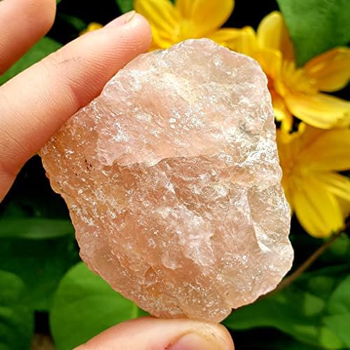 Роуз кварц грубо полу полиран едно лице природно заздравување метафизички чакра кристален скапоцен камен примерок 3