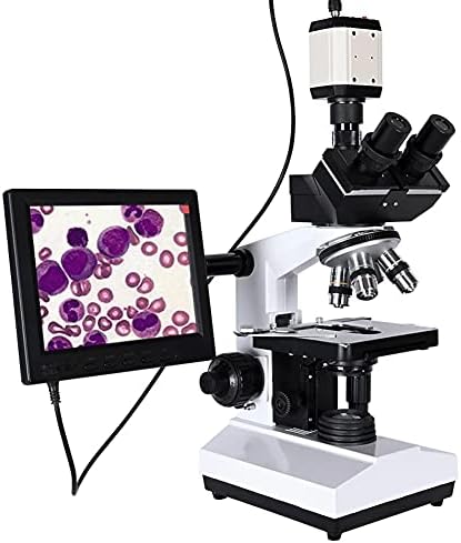IULJH Професионална лабораторија биолошки тринокуларен микроскоп зум 2500x + USB електронска дигитална дигитална CCD камера + 8-инчен LCD