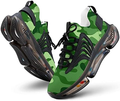 GJETFDAP 3D печатени патики со маскирна, патека што трчаше на чевли за одење со лесна мрежа за дишење модни патики, чевли за патеки