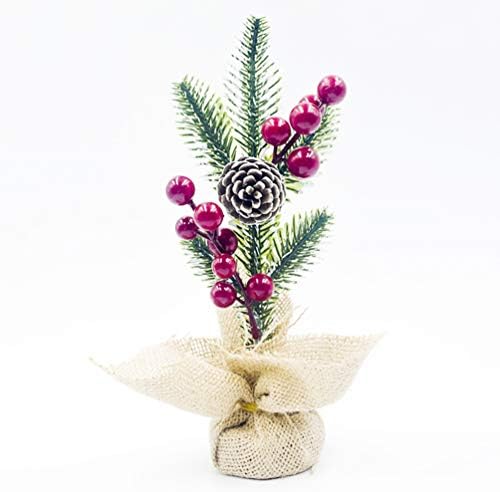 Божиќ Амосфун Исклучителна славна вештачка вештачка Божиќни мини бор конуси снабдува украси дрво Божиќна декорација за табела