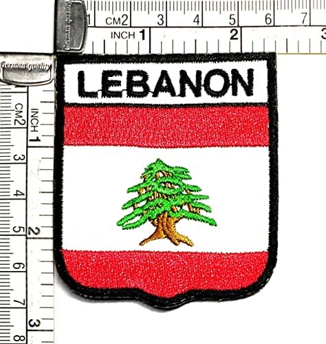 Кленплус 3 парчиња. 2. 6Х2, 3 ИНЧИ. Национално Либанско Знаме Закрпи Знаме Земја Воена Тактичка Везена Апликација Железо На Лепенка Декоративна