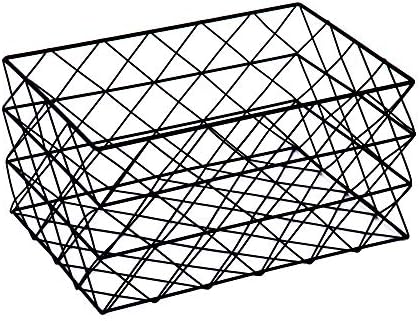 Дизајн на труу, Жичани Гео Корпи За Складирање, Комплет од 3, 13,75 х 10,25 х 6,75 инчи, Црно
