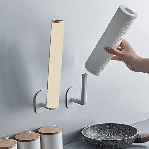 Држач за тоалети за тоалети 1 парчиња кујнски хартиени држачи за хартија за само-лепете додатоци под кабинетот ролна решетка за решетки
