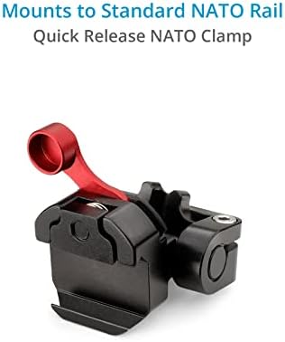 Носител на мониторот на Snaprig Snaprig за монтирање на НАТО. Со брзо ослободување, ротација на навалување од 160 °, поддржува монитор 5 ”или