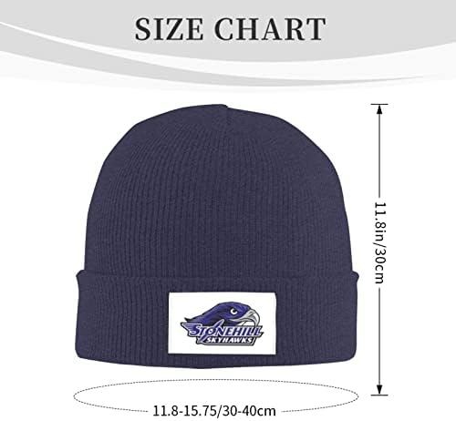 Парндеок Стоунхил колеџ лого Унисекс Возрасна плетена капа капа за мажи за мажи, топло душка капа за капа