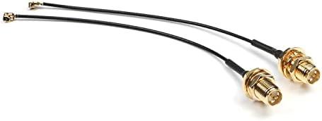Othmro 2pcs ipex1 до SMA Femaleенски пигтаил кабел коаксијален RF1.13 кабел за ниска загуба, конектор за адаптер за адаптер RF 0,1M 0,1M адаптер за адаптер за електронски мерки за мерењ