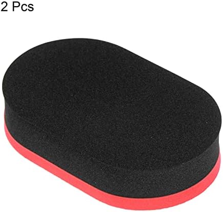 Чистач за гума од гума од тенис на табели, 2 пакувања пинг -понг чистење сунѓер за чистење чистач за чистење рекет мека, црвена црна
