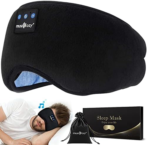 Слушалки за спиење MusicOzy Bluetooth 5.2 глава за спиење маска за очи за мама жени мажи безжични музички слушалки слушалки