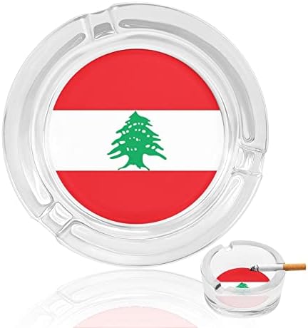 Либанско знаме стакло од стакло од пепелник