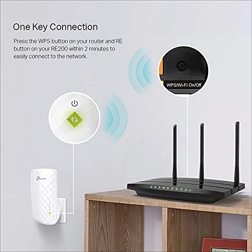 TP-Link Network RE200 AC750 WiFi Range Extender Dual Band 750Mbps со 802.11b/g/n малопродажба