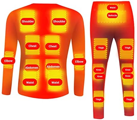 Сет за долна облека за топлинска греење на мажи, со 20 зони за греење, зимски долг Johонс Топ и дното